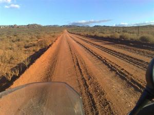 Cederberg 1: Check out the long shadows on the road , it's nealy sunset